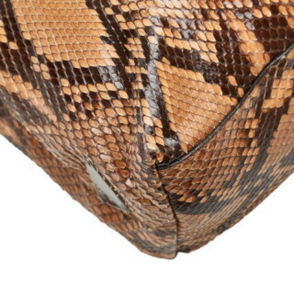 Prada Python Handbag Brown Leather - image 5